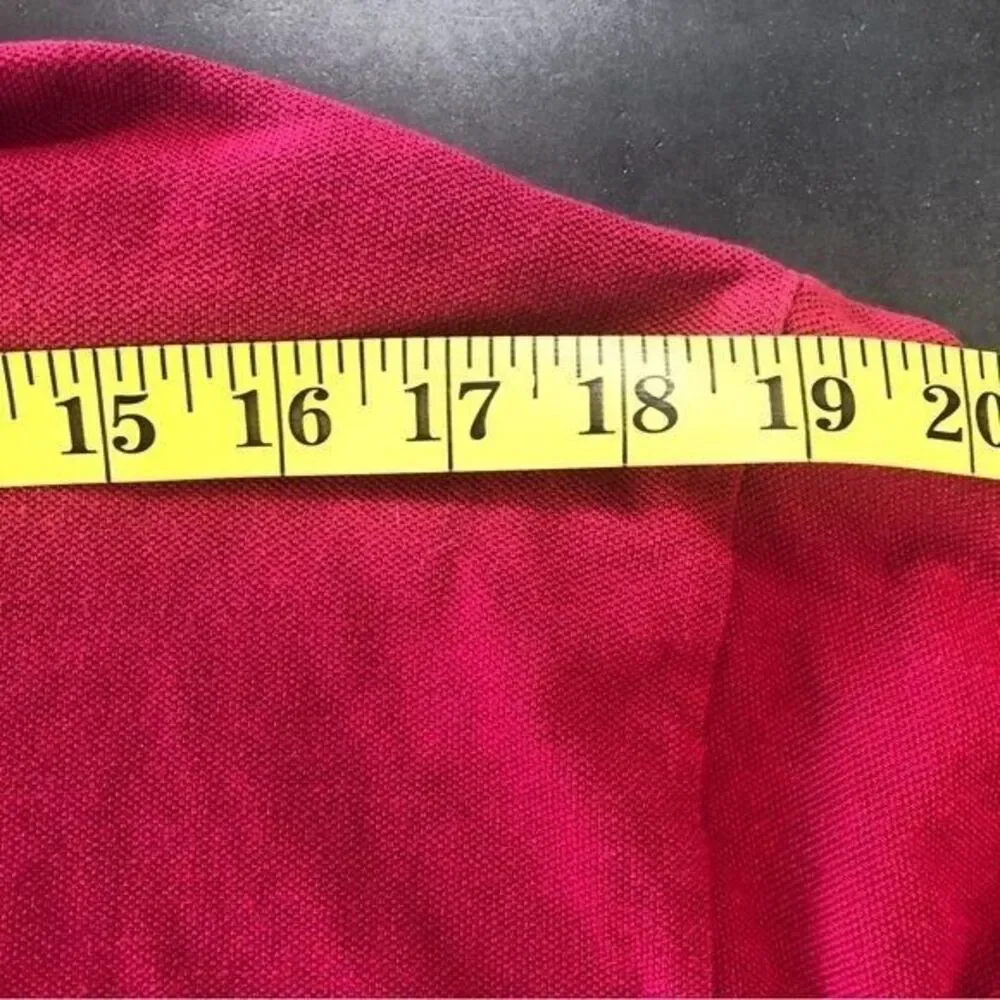Polo Golf Ralph Lauren Men's XL/Large Red Knit‎ Long Sleeve 1/4 Button Polo